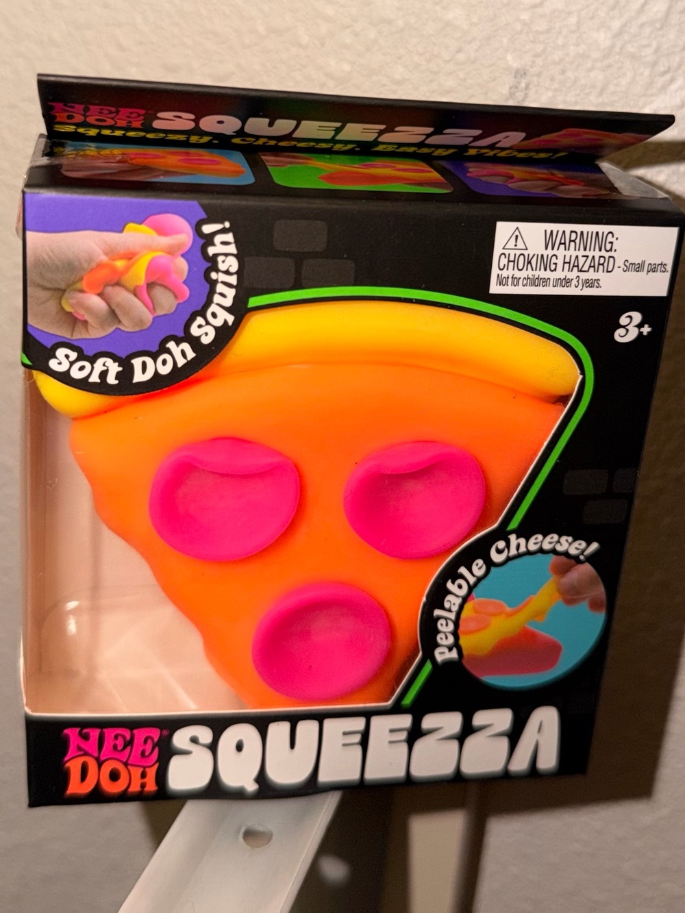 NeeDoh Squeeza Orange & Pink Pizza Squishy Toy